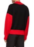 Back View - Click To Enlarge - ALEXANDER MCQUEEN - Colourblock V-Neck Cotton Sweater