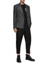 Figure View - Click To Enlarge - ALEXANDER MCQUEEN - Contrasting Hem Rolled Up Pants