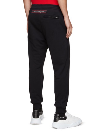 Back View - Click To Enlarge - ALEXANDER MCQUEEN - LOGO TAPE POCKET COTTON JOGGER PANTS