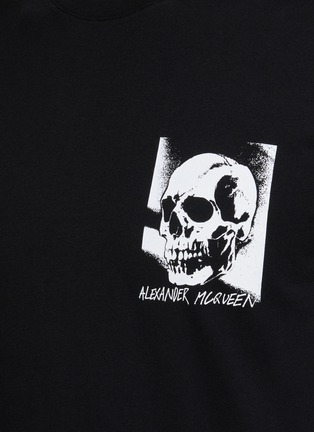  - ALEXANDER MCQUEEN - Skull Study Print Cotton Long Sleeved T-Shirt