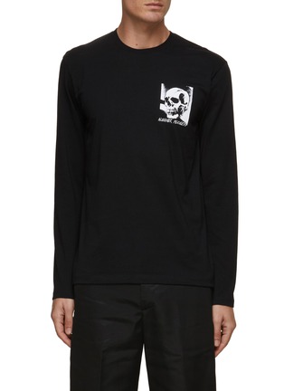 Main View - Click To Enlarge - ALEXANDER MCQUEEN - Skull Study Print Cotton Long Sleeved T-Shirt