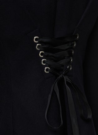  - ALEXANDER MCQUEEN - Back Lacing Cashmere Wool Blend Single Breasted Blazer
