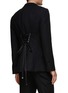 Back View - Click To Enlarge - ALEXANDER MCQUEEN - Back Lacing Cashmere Wool Blend Single Breasted Blazer