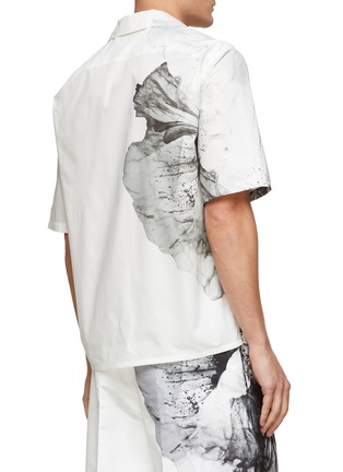Back View - Click To Enlarge - ALEXANDER MCQUEEN - Flower Print Cotton Shirt