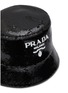 PRADA - Logo Sequin Bucket Hat
