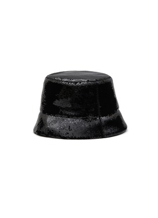 Figure View - Click To Enlarge - PRADA - Logo Sequin Bucket Hat