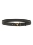 Main View - Click To Enlarge - PRADA - Logo Appliqued Buckle Saffiano Leather Belt