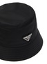 Detail View - Click To Enlarge - PRADA - Enamelled Triangle Logo Plaque Re-Nylon Bucket Hat