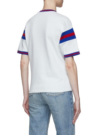 Back View - Click To Enlarge - SAINT LAURENT - LOGO PATCH VINTAGE SPORT T-SHIRT