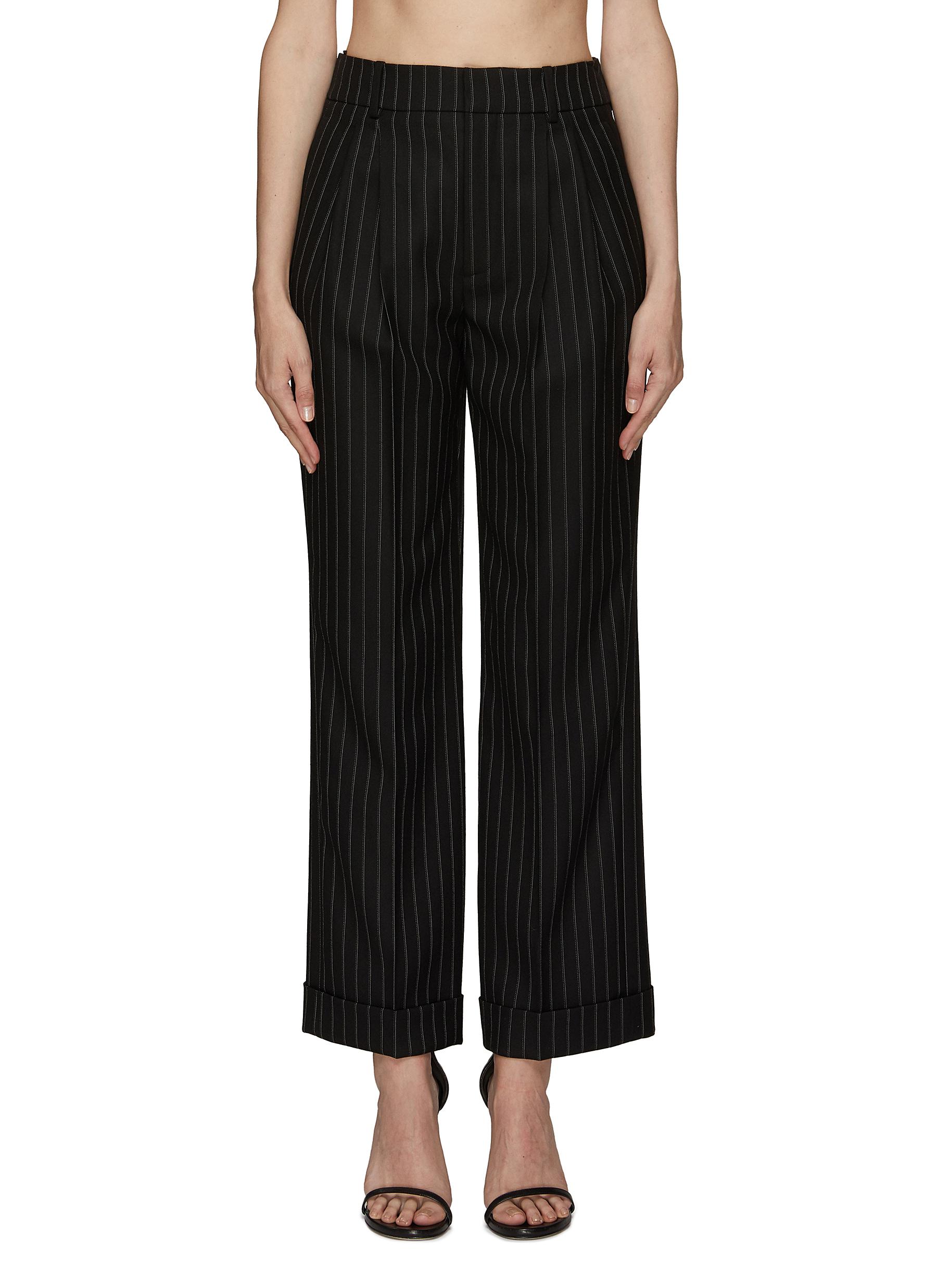 Pinstripe pants womens cheap