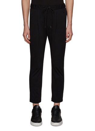 Main View - Click To Enlarge - ATTACHMENT - Elastic drawstring waist pleated crop jogger pants