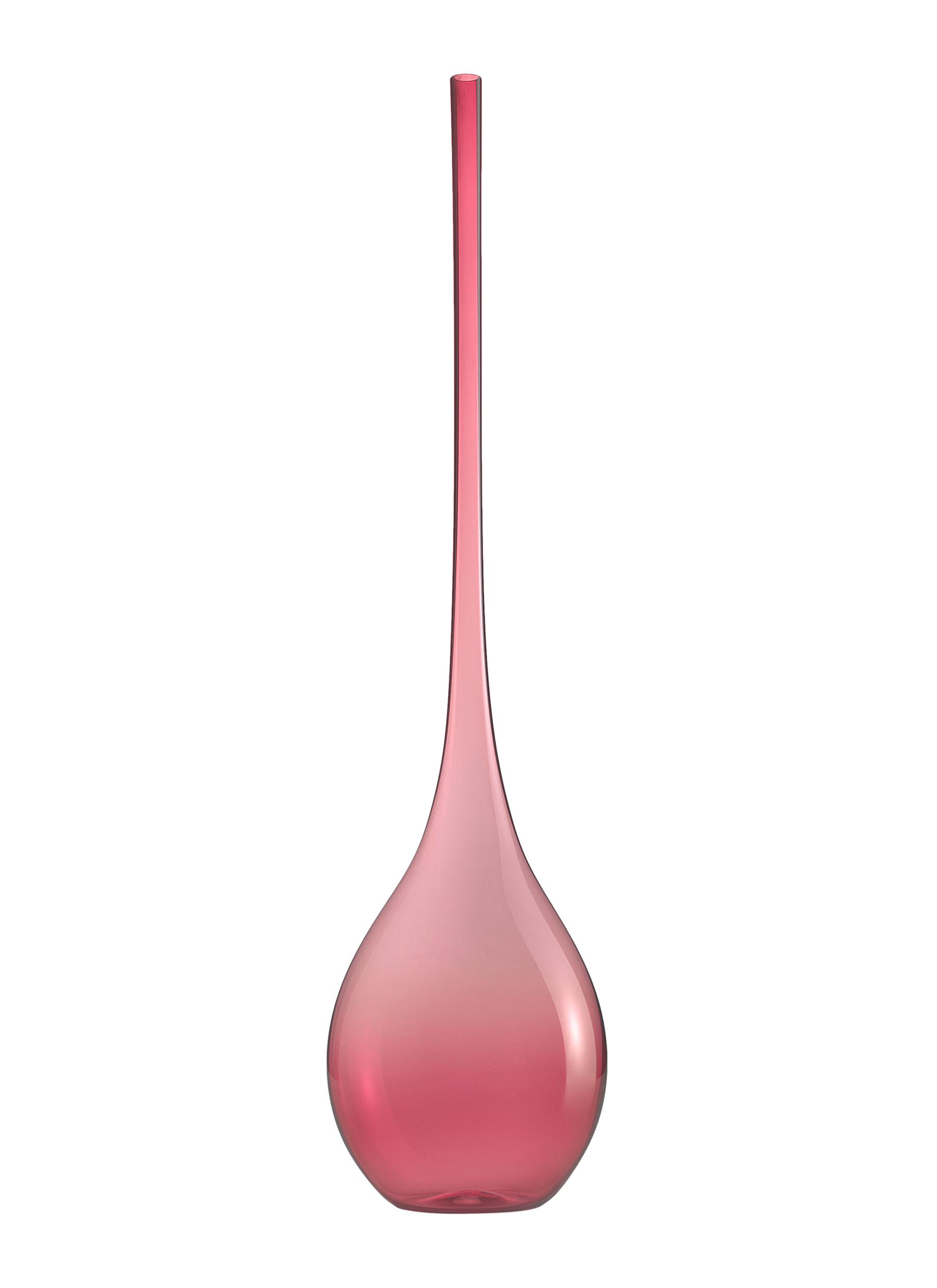 Bolle Tall Glass Vase - Ruby Red