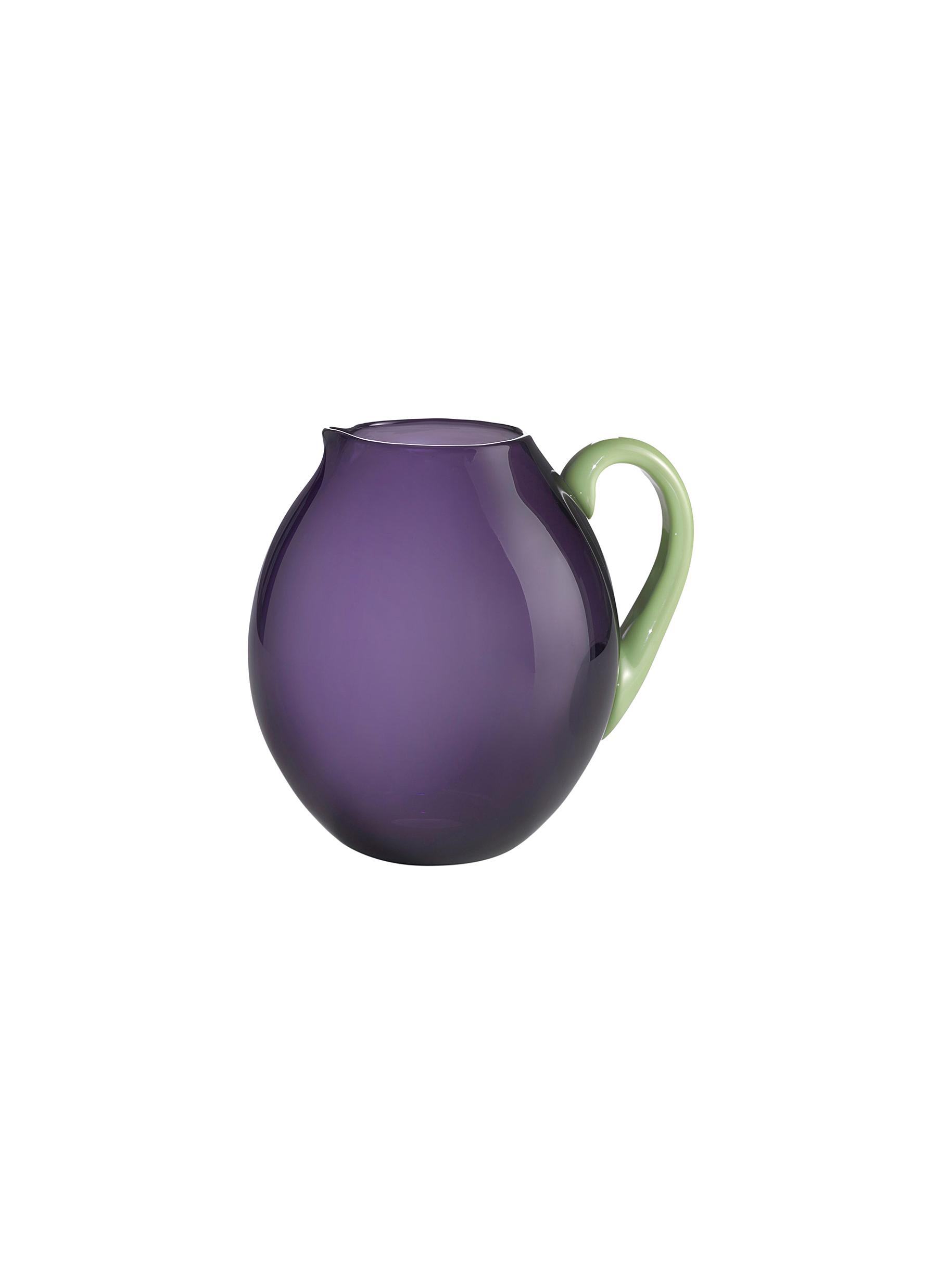 Dandy Glass Pitcher - Green/Periwinkle