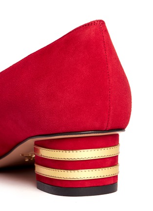 Detail View - Click To Enlarge - CHARLOTTE OLYMPIA - Mascot tiger suede pumps