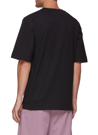 Back View - Click To Enlarge - DRIES VAN NOTEN - PHOTO PRINTED CENTER BONDED TAPE EFFECT T-SHIRT