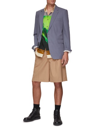 Figure View - Click To Enlarge - DRIES VAN NOTEN - HEAVY COTTON POPLIN SINGLE BREASTED JACKET