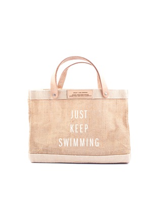 Main View - Click To Enlarge - LANE CRAWFORD X APOLIS - x Lane Crawford 'Just Keep Swimming' Text Jute Petite Market Bag