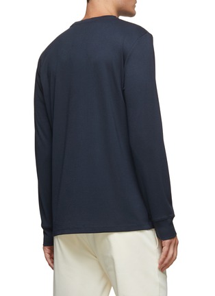 Back View - Click To Enlarge - THEORY - Modal Blend Long Sleeved T-Shirt