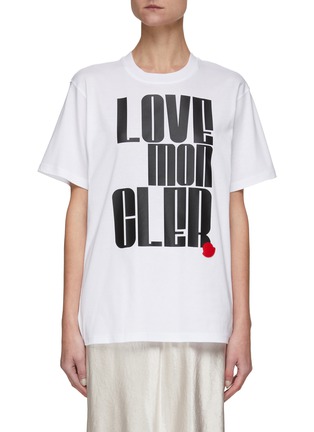 Main View - Click To Enlarge - MONCLER - VALENTINE CAPSULE SLOGAN PRINTED T-SHIRT