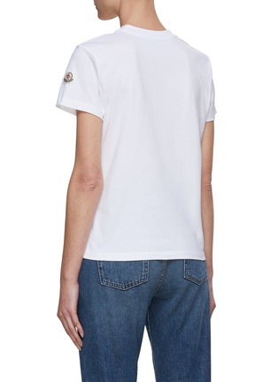 Back View - Click To Enlarge - MONCLER - LOGO PRINT COTTON JERSEY T-SHIRT