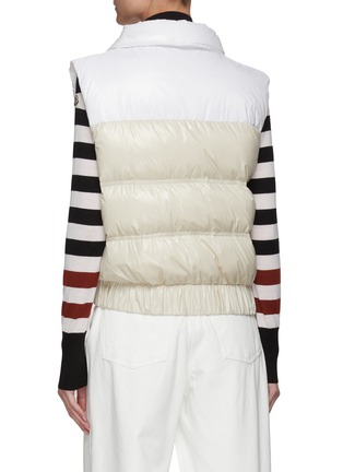 Back View - Click To Enlarge - MONCLER - ‘Criel’ Sleeveless Colourblock Puffer Vest