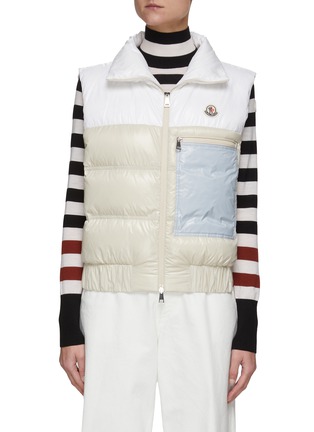 Main View - Click To Enlarge - MONCLER - ‘Criel’ Sleeveless Colourblock Puffer Vest