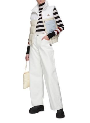 Figure View - Click To Enlarge - MONCLER - ‘Criel’ Sleeveless Colourblock Puffer Vest