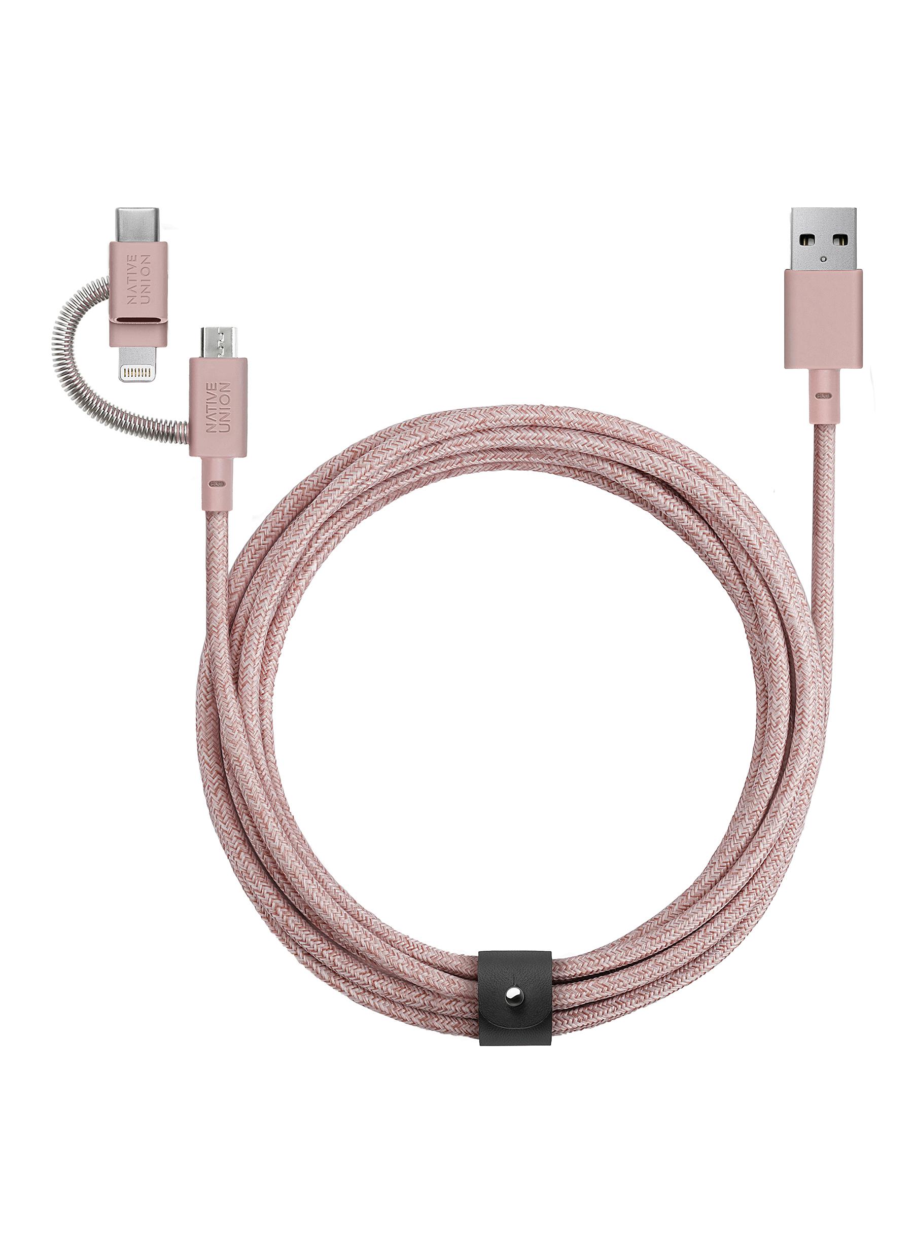 Native Union Belt Universal 3-in-1 Charging Cable - Rose