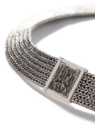 Detail View - Click To Enlarge - JOHN HARDY - Classic Chain Reticulated Sterling Silver Necklace — Size 18