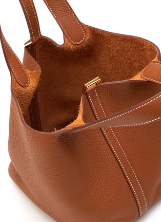 Detail View - Click To Enlarge - MAIA - Picotin Gold 18CM Clemence Leather Bag