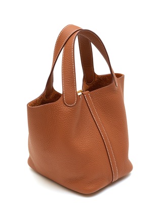 Figure View - Click To Enlarge - MAIA - Picotin Gold 18CM Clemence Leather Bag