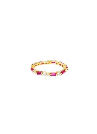 Main View - Click To Enlarge - SUZANNE KALAN - Diamond Ruby 18k Gold Eternity Ring