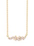 Main View - Click To Enlarge - SUZANNE KALAN - Diamond 18k Gold Mixed Mini Bar Necklace