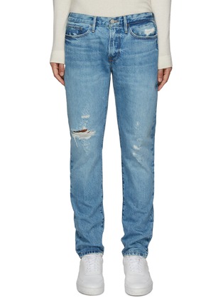Main View - Click To Enlarge - FRAME DENIM - L'Homme' Distressed Mid Wash Slim Jeans
