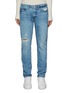 Main View - Click To Enlarge - FRAME - L'Homme' Distressed Mid Wash Slim Jeans
