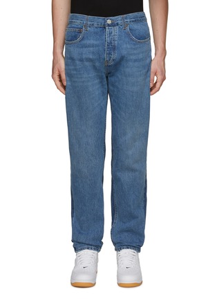 Main View - Click To Enlarge - FRAME - ‘Reconstructed’ Contrast Front Back Slim Fit Denim Jeans