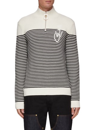Main View - Click To Enlarge - JW ANDERSON - JWA PULLER NAUTICAL STRIPED MOCK NECK SWEATER