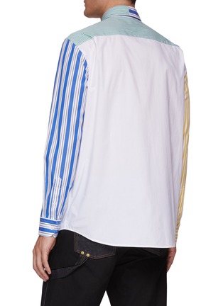 Back View - Click To Enlarge - JW ANDERSON - ANCHOR PATCHWORK CLASSIC STRIPED SHIRT
