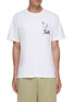 Main View - Click To Enlarge - JW ANDERSON - Embroidered Pol Anglada Rugby Legs JWA Cotton Jersey T-Shirt