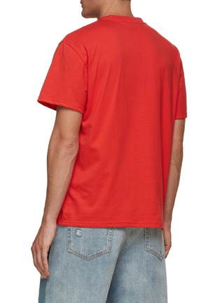 Back View - Click To Enlarge - JW ANDERSON - Crewneck Anchor Patch Cotton Jersey T-Shirt
