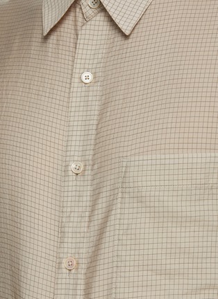  - LEMAIRE - CLASSIC COLLAR GRID PRINT BUTTON UP SHIRT