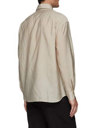 Back View - Click To Enlarge - LEMAIRE - CLASSIC COLLAR GRID PRINT BUTTON UP SHIRT