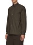 Detail View - Click To Enlarge - LEMAIRE - Adjustable side placket mock collar shirt