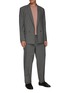 Figure View - Click To Enlarge - LEMAIRE - Double-breast striped boxy blazer