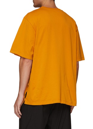 Back View - Click To Enlarge - LEMAIRE - Side buttoned slit cotton jersey T-shirt