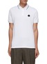 Main View - Click To Enlarge - MONCLER - SHORT SLEEVES RUBBER LOGO POLO TOP