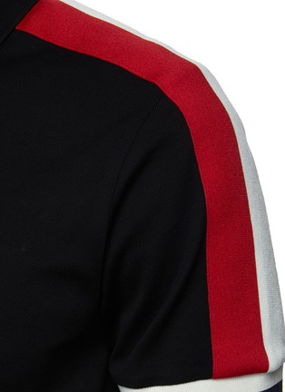  - MONCLER - Contrast shoulder panel polo shirt