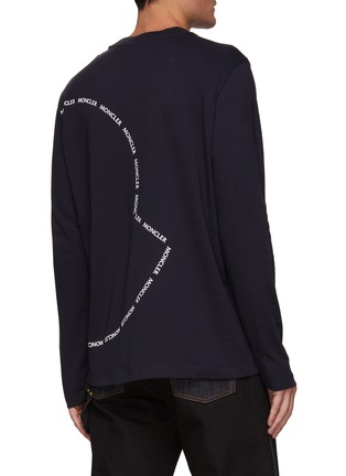 Back View - Click To Enlarge - MONCLER - MONCLER ARRANGED LOGO LONG SLEEVES T-SHIRT