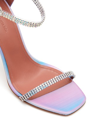 Detail View - Click To Enlarge - AMINA MUADDI - URSINA' WHITE CRYSTALS SANDALS