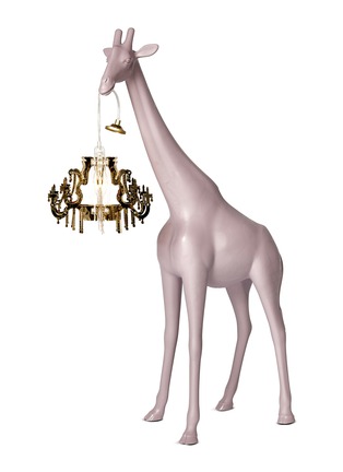 Main View - Click To Enlarge - QEEBOO - Extra Small 'Giraffe In Love' Desk Lamp — Rose